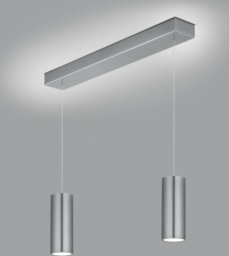 LED-hengelampe Helli up/down 2 lysk matt nikkel