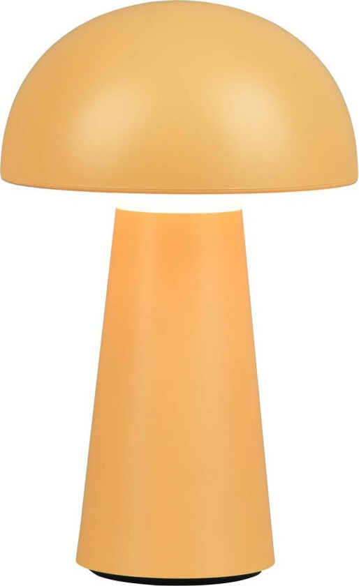 LED-bordlampe Lennon IP44, batteri, touchdim, gul