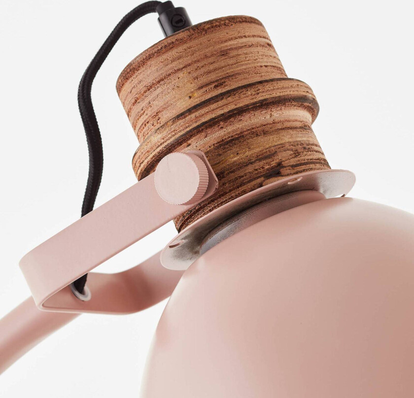 Erena gulvlampe, svingbart hode, lys rosa