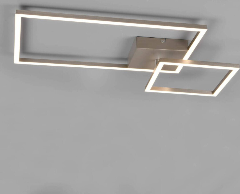 LED-taklampe Padella, svingbar, 4 000 K, nikkel