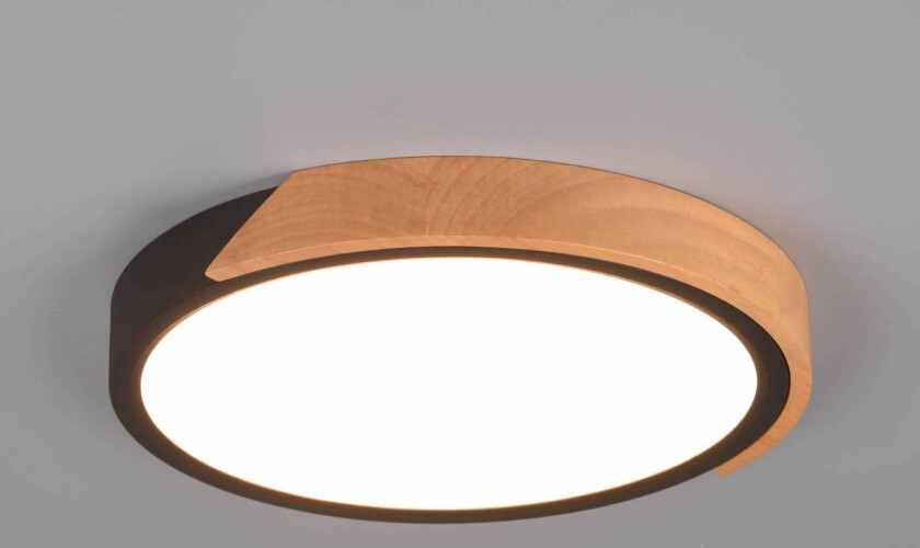 LED-taklampe Jano, Ø 31,5 cm, 3 000 K, svart