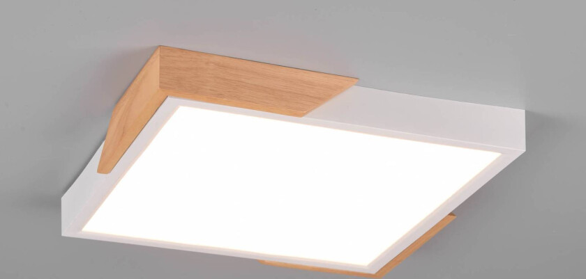 LED-taklampe Meta, 31,5 x 31,5 cm, 3 000 K, hvit