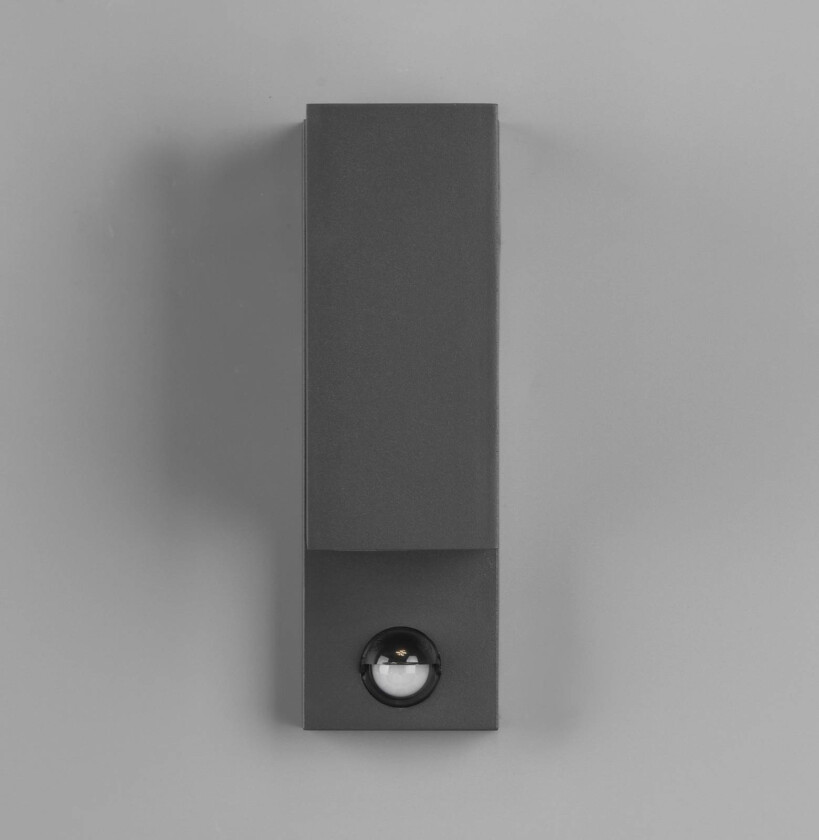 Utevegglampe Roya 2 lysk. sensor kantet antrasitt