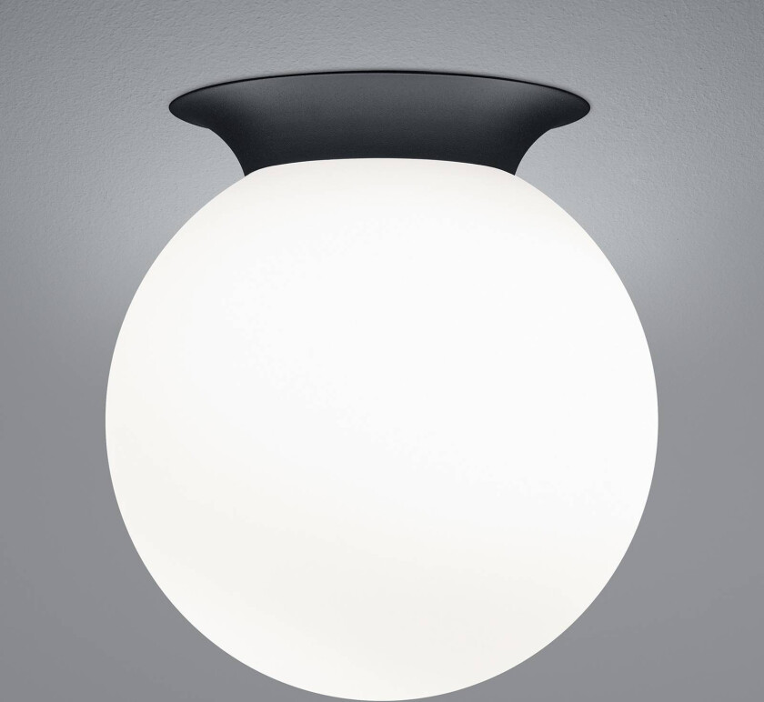 Blob taklampe, kuleformet skjerm i opalt glass, Ø 25 cm