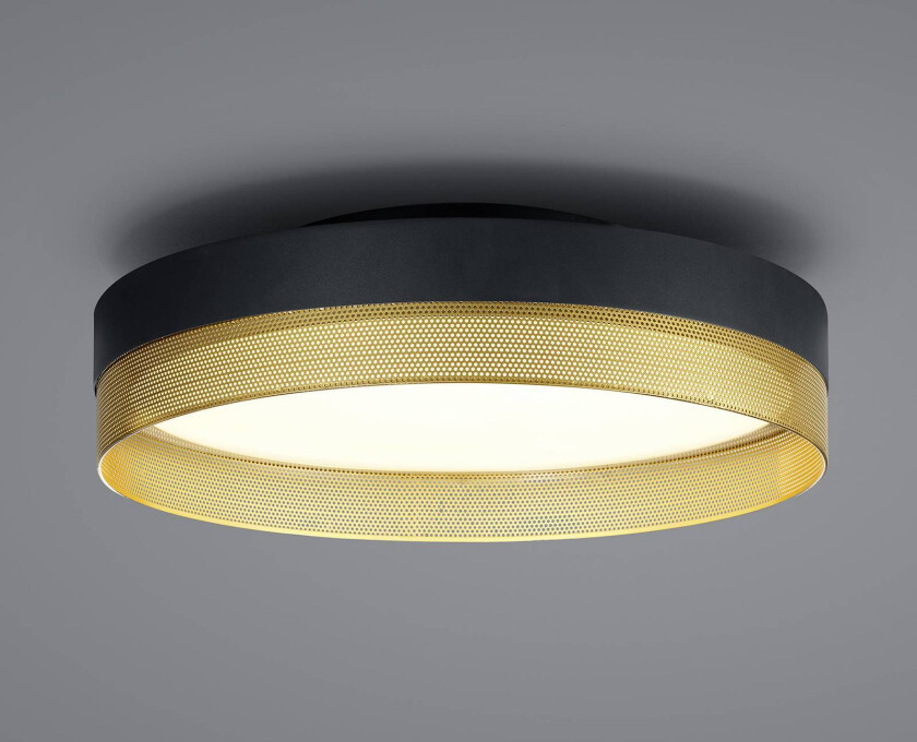 Mesh LED-taklampe, Ø 45 cm, svart/gull