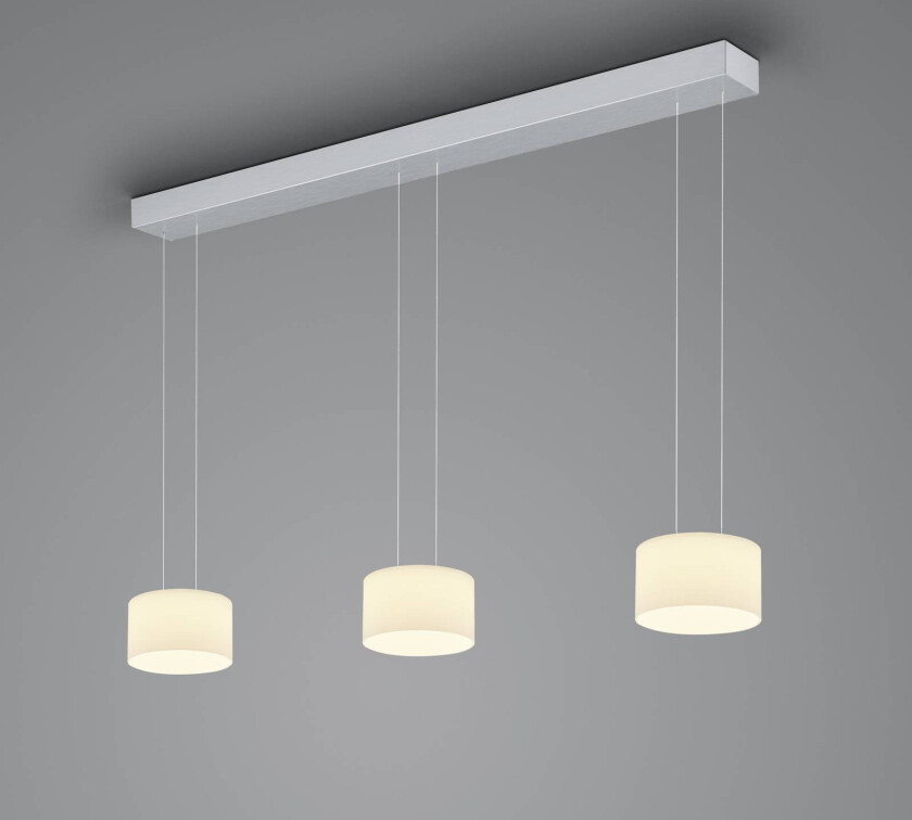 Grand Opal pendel, 3 lyskilder, aluminium