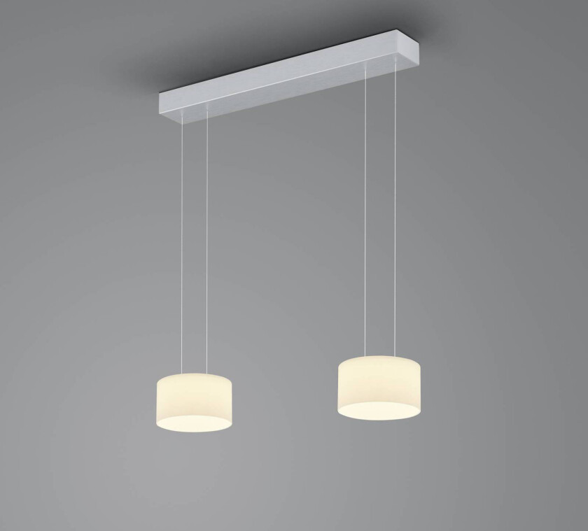 Grand Opal pendel, 2 lyskilder, aluminium