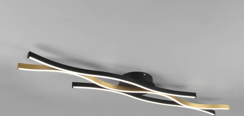 Blaze LED-taklampe, CCT, dimbar, messing