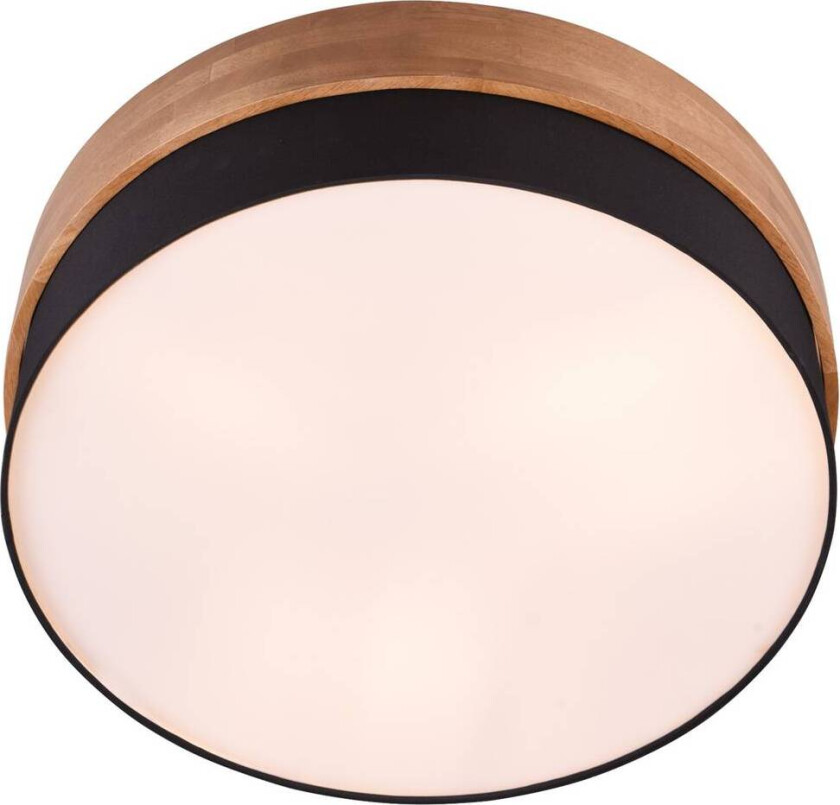 Taklampe Seasons tre/sort Ø 50 cm