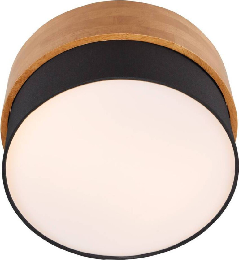 Taklampe Seasons, tre/svart Ø 30 cm