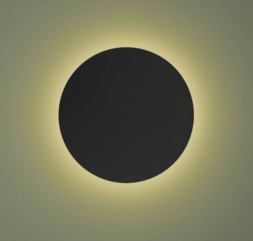 Lunia New vegglampe, svart, Ø 40 cm