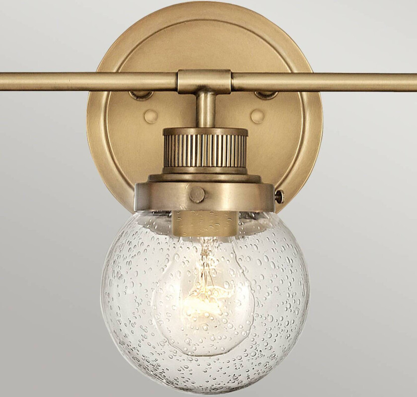 Vegglampe til bad Poppy, 3 lyskilder, messing