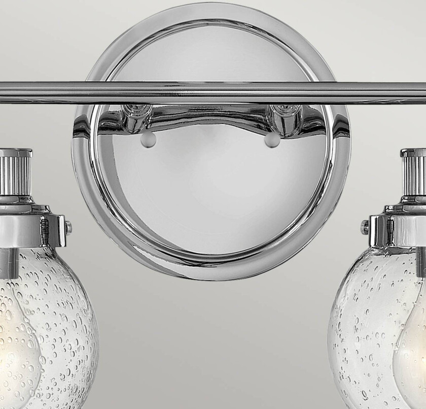 Vegglampe til bad Poppy, 2 lyskilder, krom