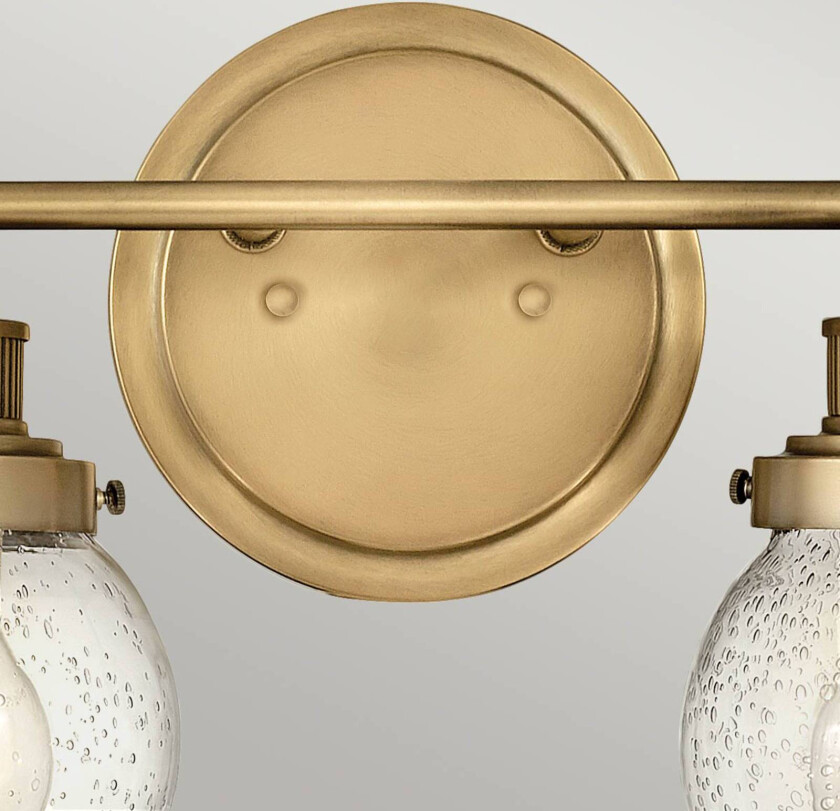 Vegglampe til bad Poppy, 2 lyskilder, messing