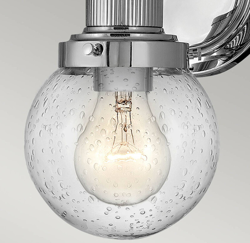 Vegglampe til bad Poppy, 1 lyskilde, krom