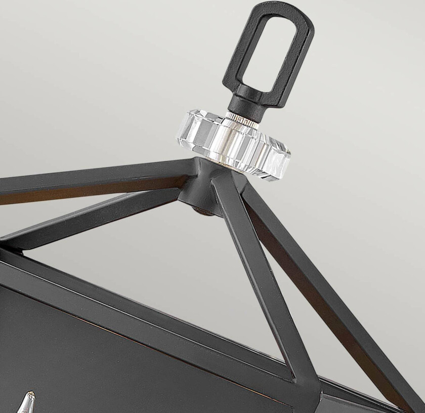 Vegglampe Stinson, svart/krom, 2 lyskilder