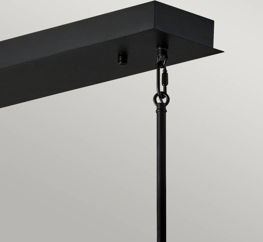 LED-hengelampe Styx, svart, 3 000 K 30,5 x 113 cm