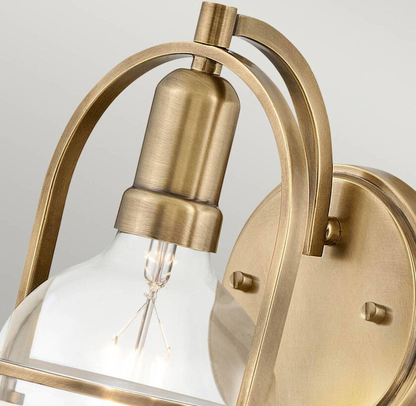 Vegglampe Somerset, 1 lyskilde, messing