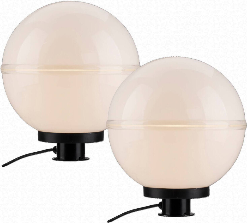 Hemis dekorativ utendørslampe, jordspyd, 2-pakning Ø 30 cm