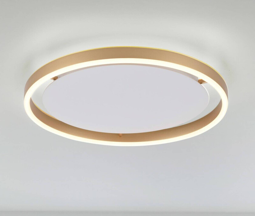 LED-taklampe Ritus, Ø 39,3 cm i matt messing