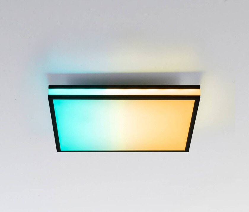 LED-taklampe Mario, CTT, RGB, 45x45cm, svart