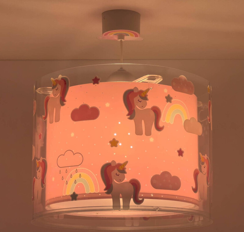 Unicorns hengelampe barnerom med enhjørning