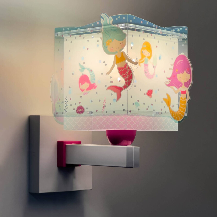 Mermaids vegglampe med havfruemotiv