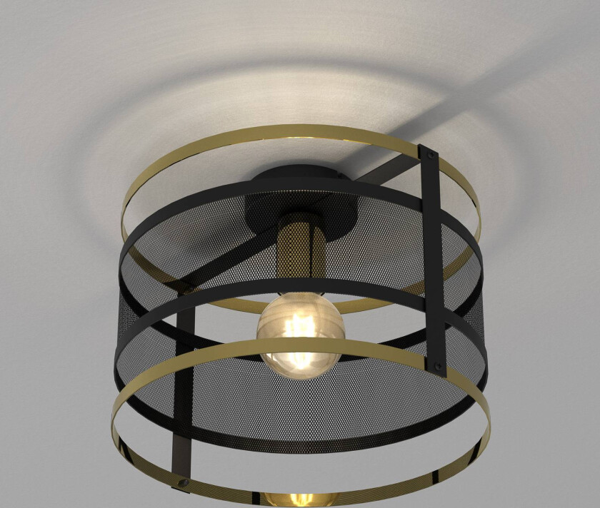 Taklampe Lavinia, gullringer, 1 lyskilde