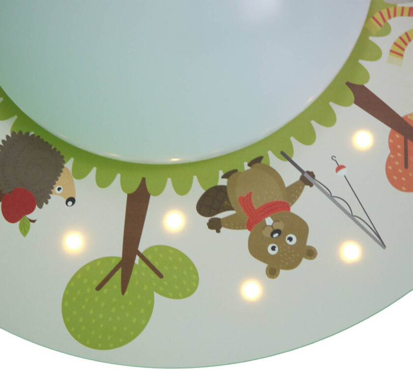 Taklampe Lustige Waldtiere, 1 lyskilde, 20 LED