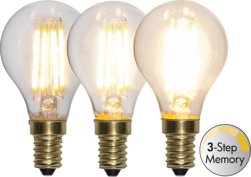 LED-pære E14 4W Soft Glow 2 100 K 3-trinns dimbar