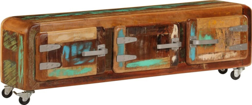 TV-benk 120x30x37 cm gjennvunnet heltre