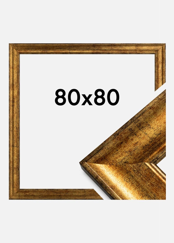 Ramme Saltsjöbaden Akrylglass Gull 80x80 Cm