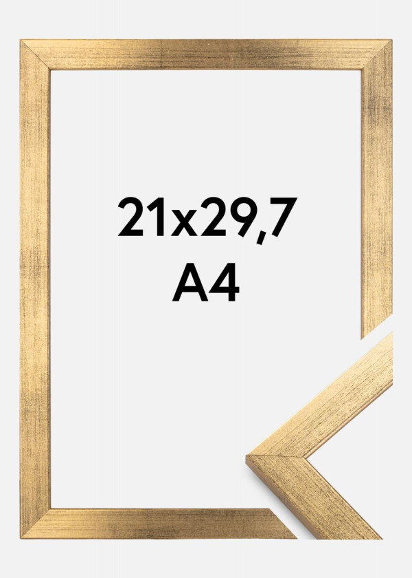 Bilde av Ramme Stilren Akrylglass Gull 21x29,7 Cm (A4)