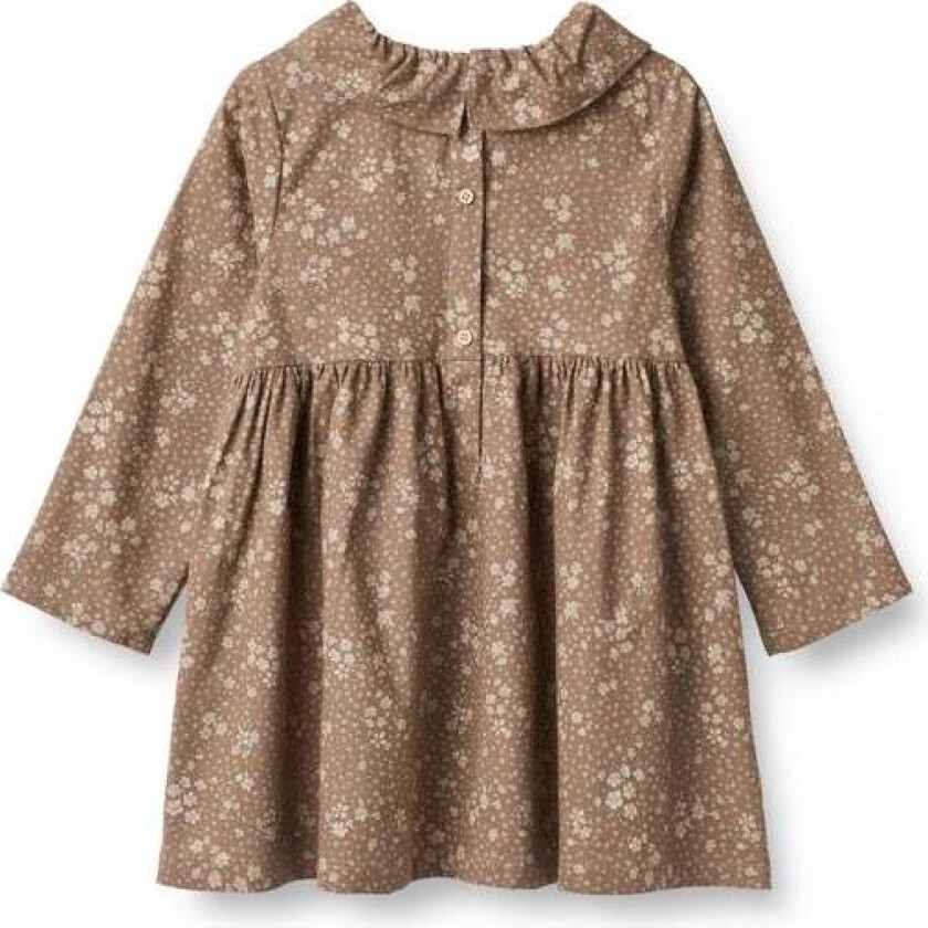 Kjole Violetta Cocoa Brown Flowers