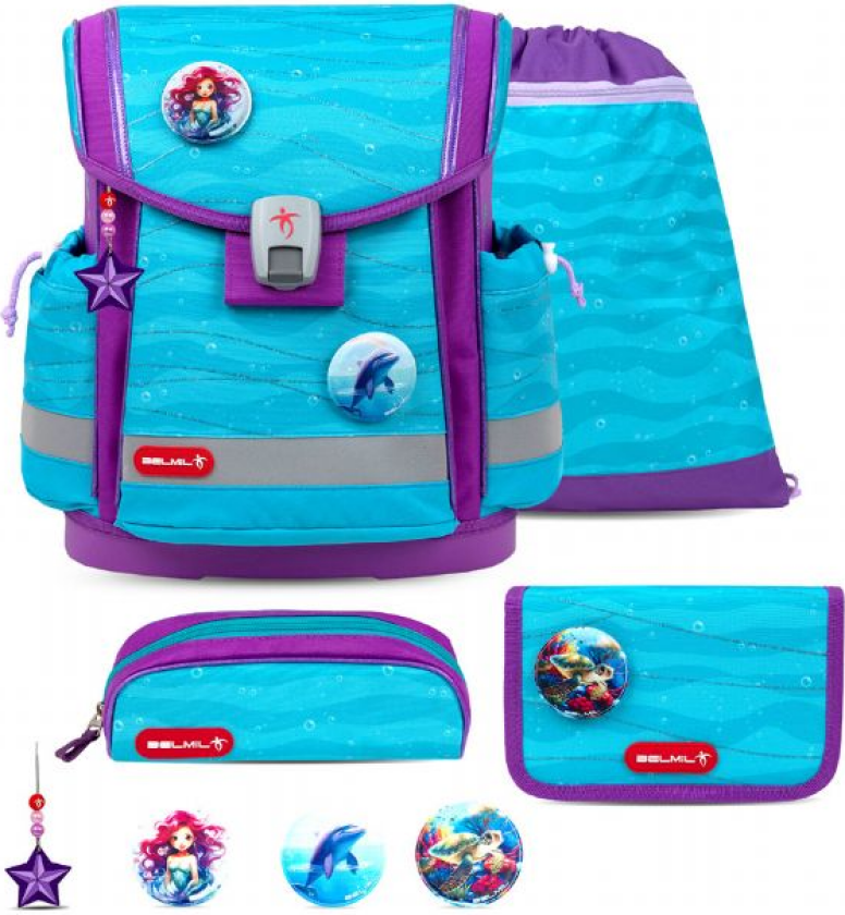 Sea Skolesekk med 5 deler Belmil Classy Plus skolevesker 866228