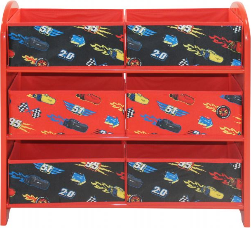 Biler Lightning McQueen bokhylle med 6 kurver Disney Cars-oppbevaring 914818