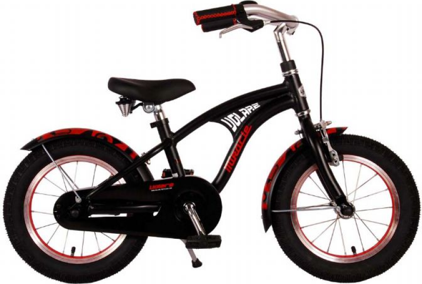 Miracle Cruiser Matte Black Bike 14 tommer Volare Prime Collection barnesykkel 21485