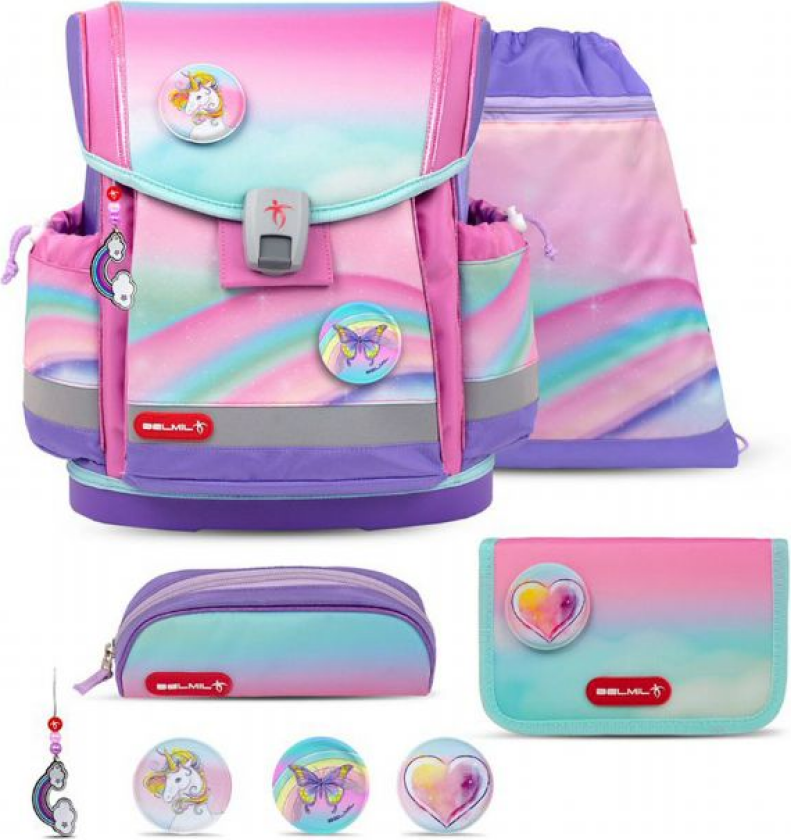 Dreamland Skolesekk med 5 deler Belmil Classy Plus skolevesker 866143