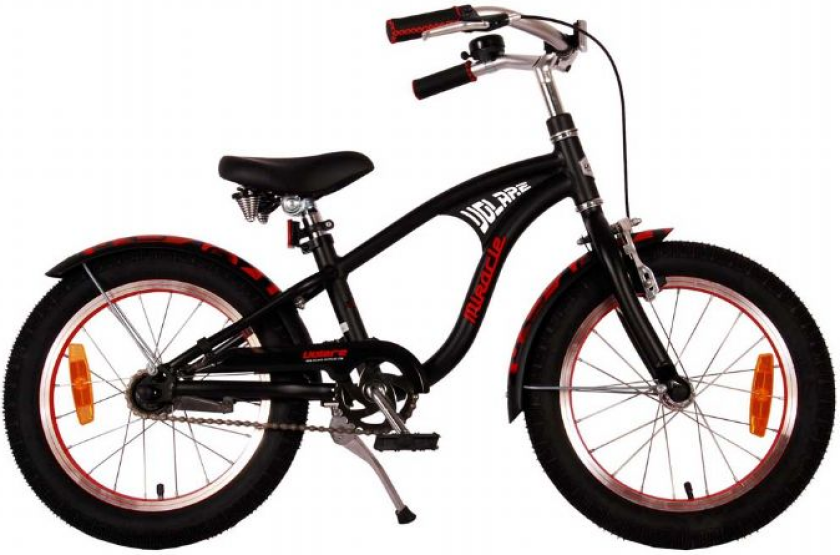 Miracle Cruiser Matt Black Bicycle 16 tommer Volare Prime Collection barnesykkel 21685
