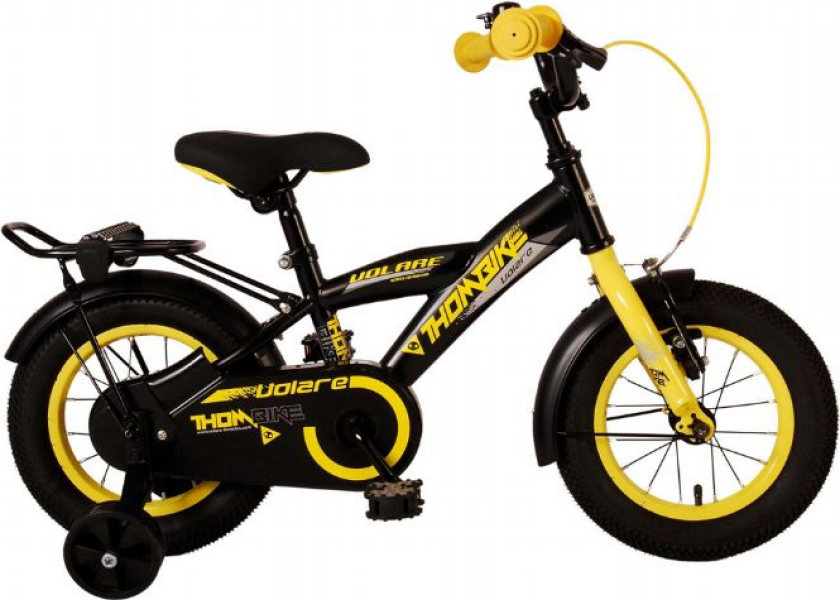 Thombike Barnesykkel 12 tommer Sort Gul Barnesykler 211768