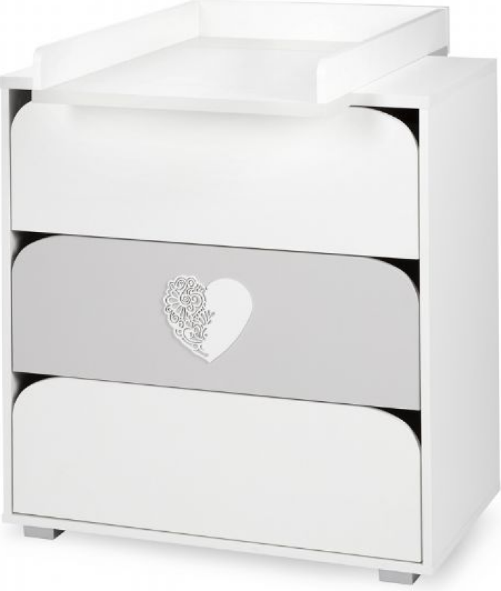 Fryd Hvit Grå Stellebord Barnemøbler Stellebord 244436