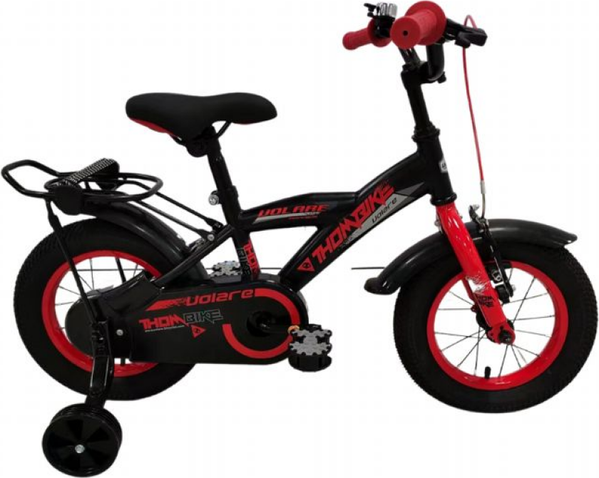 Thombike Barnesykkel 12 tommer Sort Rød Barnesykler 211720