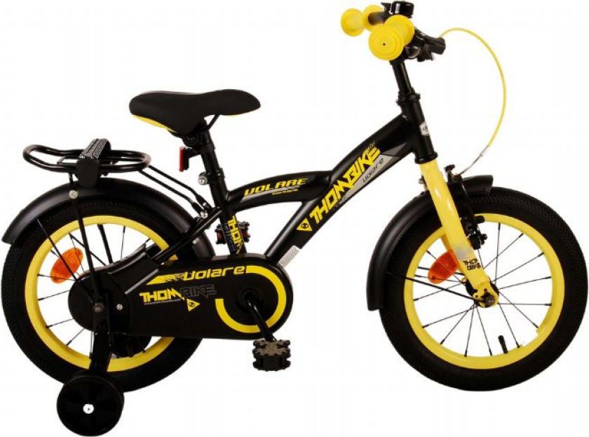 Thombike Barnesykkel 14 tommer Sort Gul Barnesykler 213762