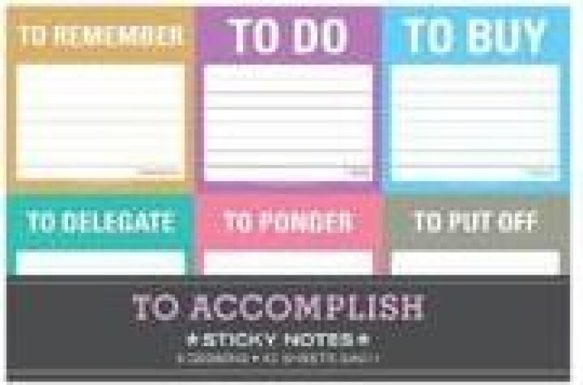 To Accomplish Sticky Note Packet