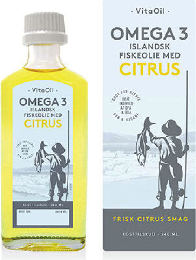 Lysi Islandsk Flytende Fiskeolje m. Sitrus - 240 ml