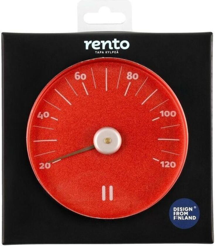 sauna termometer Aluminium rød