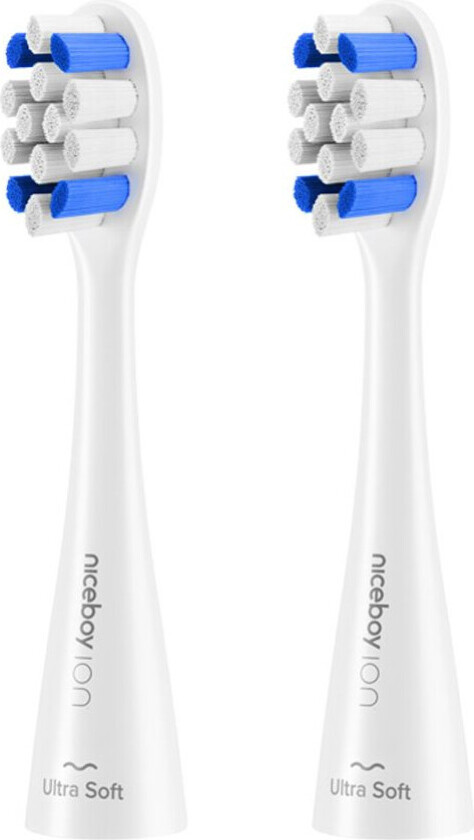 ION Sonic Ultrasoft tannbørstehoder - 2 stk - Hvit