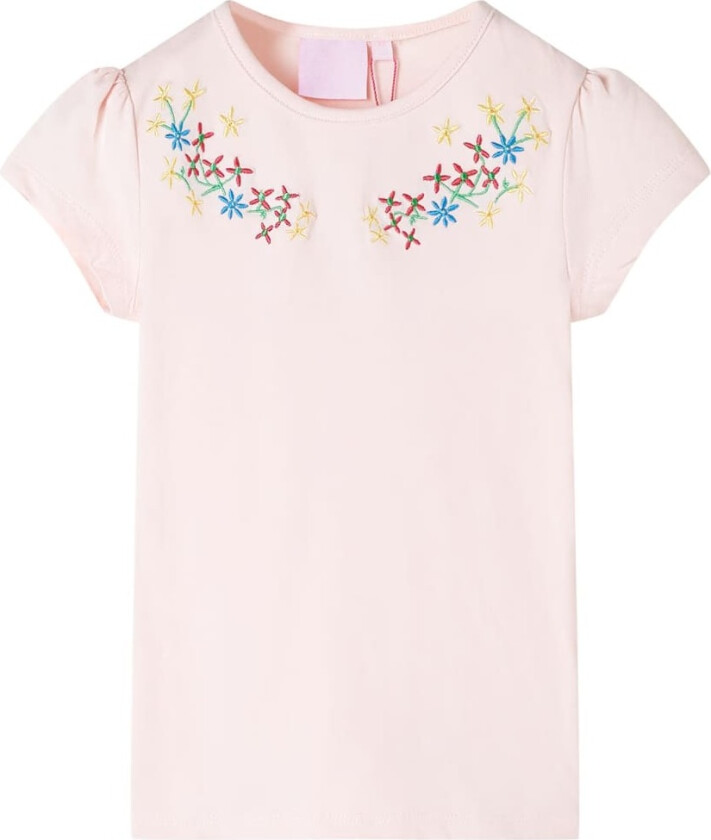 T-skjorte for barn myk rosa 116