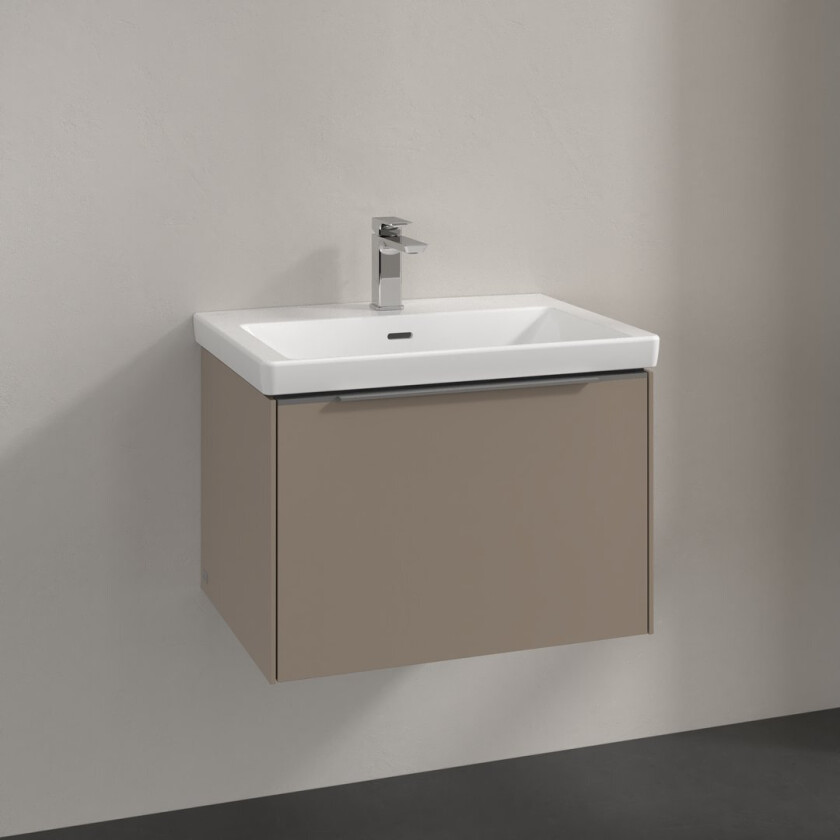 VILLEROY & BOCH SUBWAY 3.0 SERVANTSKAP 66X42 TAUPE HÅNDTAK I KROM