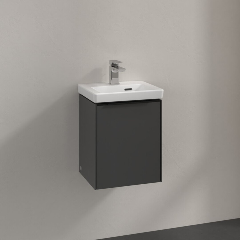 VILLEROY & BOCH SUBWAY 3.0 SERVANTSKAP 35X42 VENSTRE BLACK GRAPHITE HÅNDTAK I VOLCANO